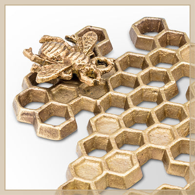 Honeycomb Trivet with Bee - Envy Paint and Design