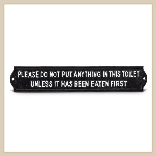 Iron Toilet Sign