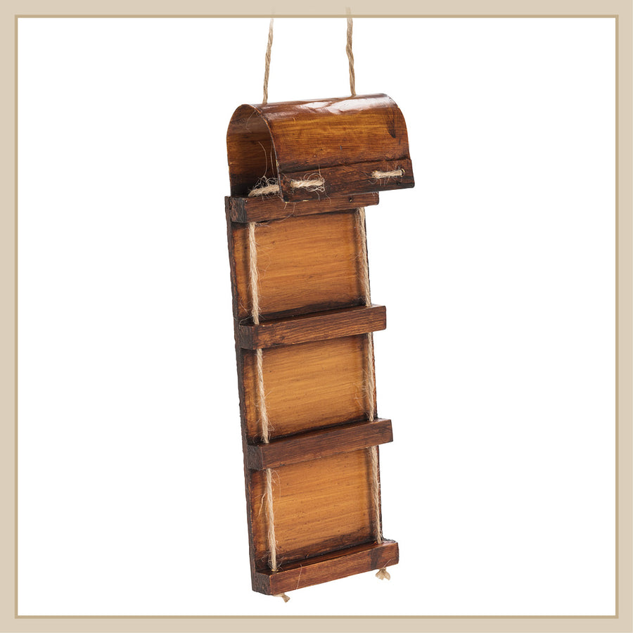 Wood Toboggan Ornament